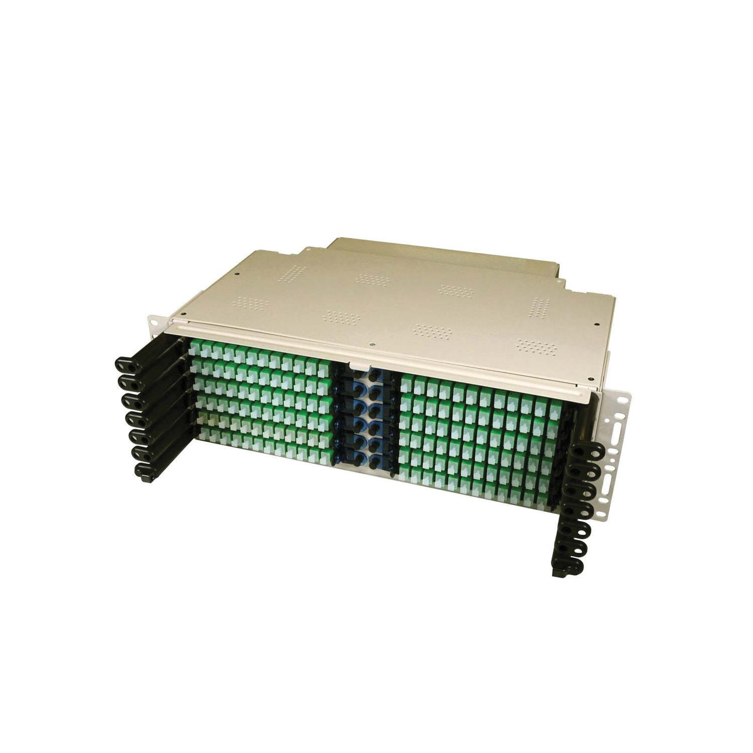 CLEARFIELD FieldSmart® FxMP Series 19799-G-GJB-288-H2A-BZ1200F Fiber Patch Panel, 288 -Port, 6 -Rack Unit, Unshielded