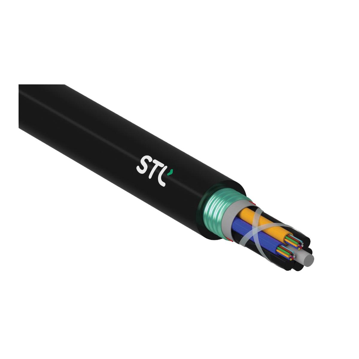 STL Armor-Lite MA0024FSN02TFBUUS Fiber Optic Cable, Loose Tube, Single Mode Cable, 24 Fiber, 0.496 in OD