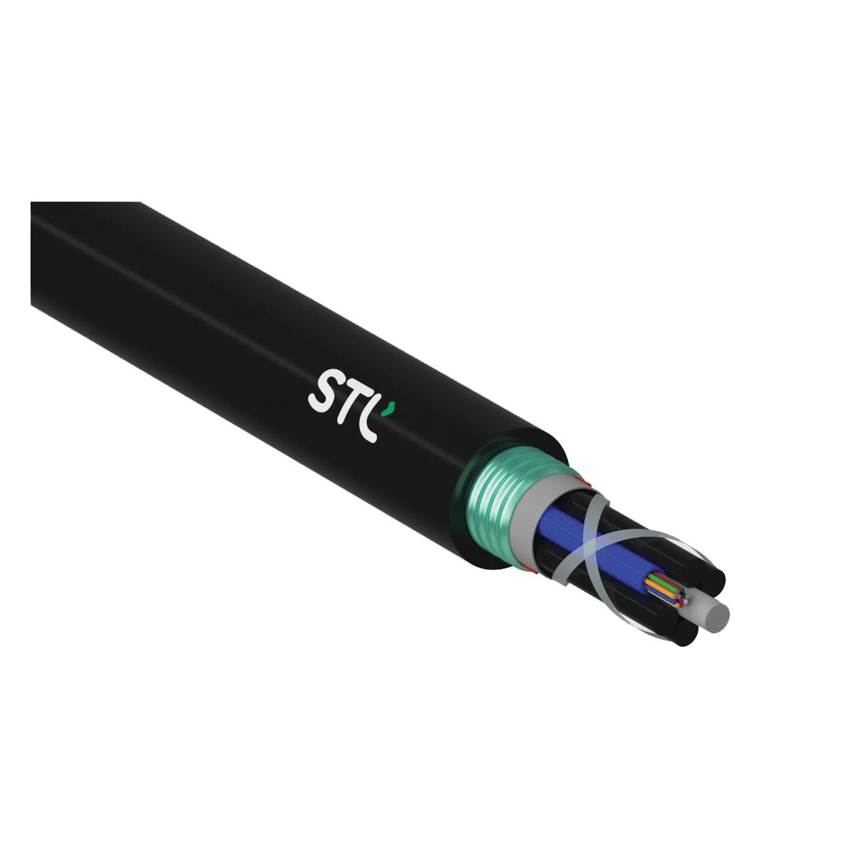 STL Armor-Lite MA0012FSN01TFBUUS Fiber Optic Cable, Loose Tube, Single Mode Cable, 12 Fiber, 0.496 in OD
